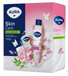 Набор AURA SKIN CARE Крем-гель для душа Сливочная ваниль и пион 250 мл, крем для рук 75 мл