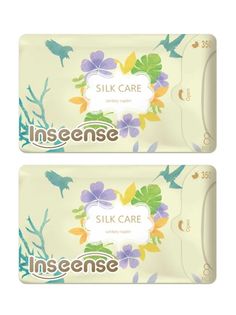 Прокладки Inseense Silk Care ночные плюс 7 капель 350 мм 2х8 шт