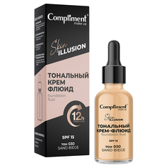 Тональный крем-флюид Compliment Skin Illusion SPF15 тон 030 песочно-бежевый