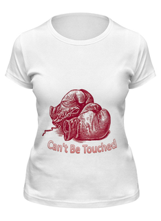 Футболка женская Printio Cant be touched белая 2XL