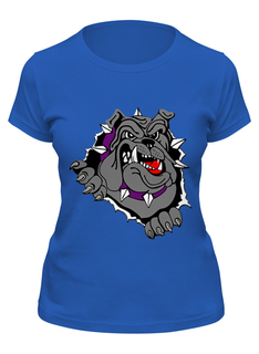 Футболка женская Printio Bulldog синяя L