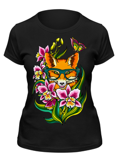 Футболка мужская Printio Лисичка черная 2XL