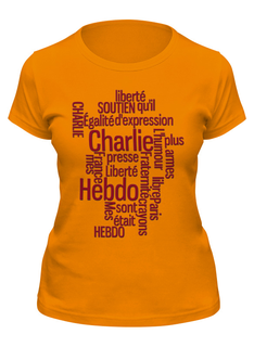 Футболка женская Printio Charlie hebdo оранжевая 2XL