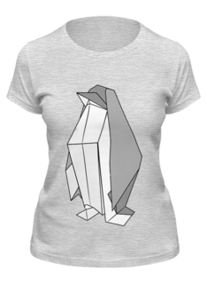 Футболка женская Printio Пингвин оригами серая S
