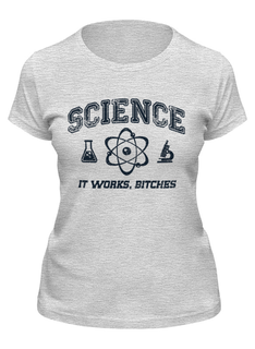 Футболка женская Printio Наука серая M