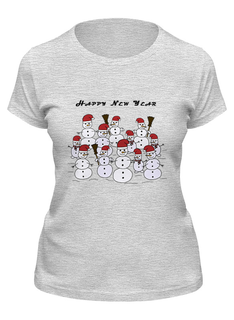 Футболка женская Printio С новым годом серая M