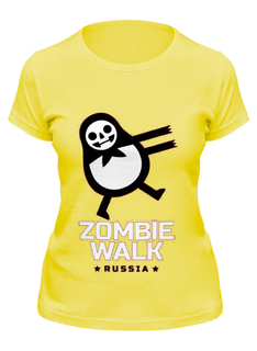 Футболка женская Printio Zombie walk - russia желтая M