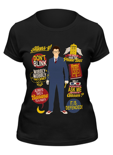 Футболка женская Printio Doctor who черная 2XL