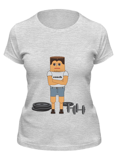 Футболка женская Printio Тренер серая L