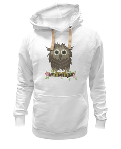 Худи унисекс Printio Сычик белое 2XL