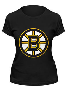 Футболка женская Printio Boston bruins черная L