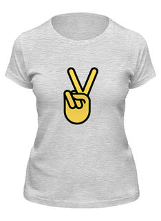 Футболка женская Printio Victory серая M