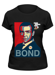 Футболка женская Printio James bond черная 2XL