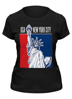 Футболка женская Printio New york city черная XL