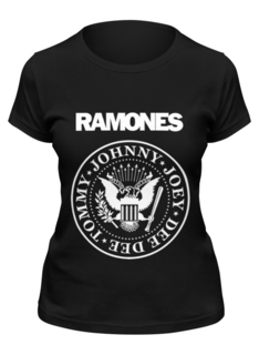 Футболка женская Printio Ramones черная 2XL
