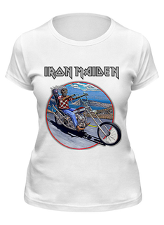 Футболка женская Printio Iron maiden band белая 2XL
