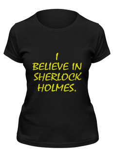 Футболка женская Printio Sherlock черная 2XL