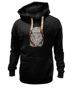 Худи Printio Doodle owl черное 2XL
