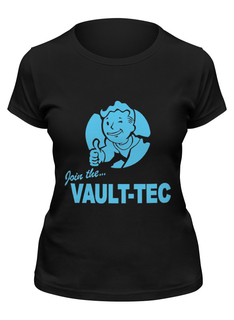 Футболка женская Printio Fallout vault-tec черная M