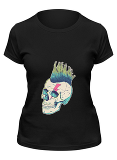 Футболка женская Printio Череп панка черная 2XL