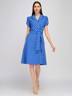 Платье женское Viserdi 9299 голубое 46 RU