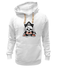 Худи Printio Панда пират белое 3XL