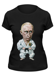 Футболка женская Printio Путин черная 2XL