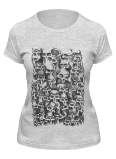 Футболка женская Printio Черепа серая S