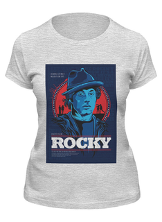 Футболка женская Printio Rocky / рокки серая 2XL