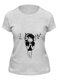 Футболка женская Printio Меломан серая 2XL