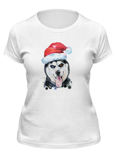 Футболка мужская Printio Хаски белая 2XL