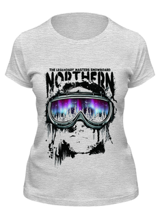 Футболка женская Printio Сноубордист серая M