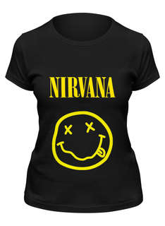 Футболка женская Printio Nirvana черная 2XL