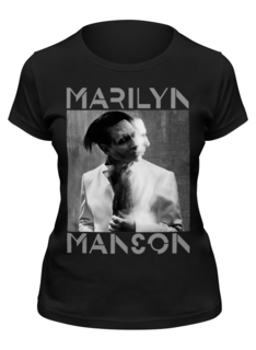 Футболка женская Printio Marilyn manson черная L