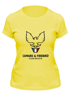 Футболка женская Printio Camaro & firebird club russia желтая M