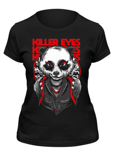 Футболка женская Printio ?killer eyes? черная M