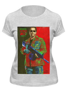 Футболка женская Printio Expendables iii shwarzenegger colors серая 2XL