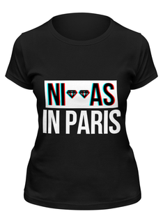 Футболка женская Printio In paris черная 2XL