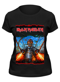 Футболка женская Printio Iron maiden band черная M