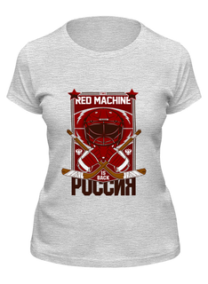 Футболка женская Printio Red machine серая S