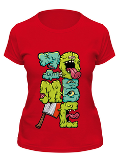 Футболка женская Printio Izombie красная 2XL
