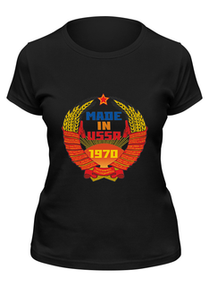 Футболка женская Printio Made in ussr 1970 черная XL