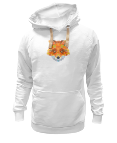 Худи Printio Полигональная лиса белое 3XL