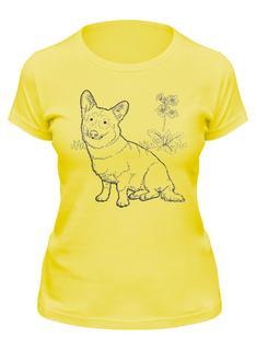 Футболка женская Printio Корги желтая 2XL