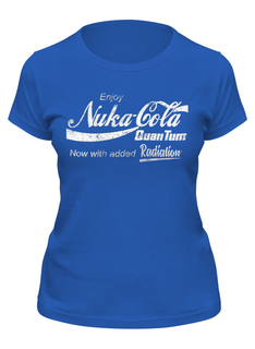 Футболка женская Printio Nuka-cola quantum. fallout синяя XL