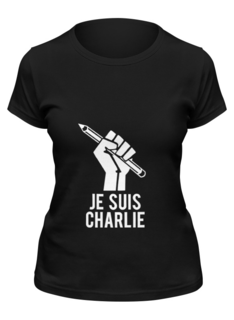 Футболка женская Printio Je suis charlie, я шарли черная S