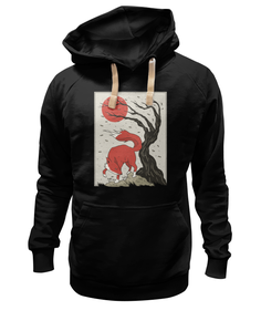 Худи унисекс Printio Fox and sun черное 2XL