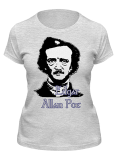 Футболка женская Printio Эдгар аллан по (edgar allan poe) серая 2XL