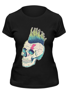 Футболка женская Printio Череп панка черная XL