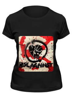Футболка женская Printio Rise against - logo черная M
